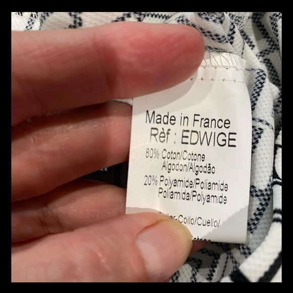 Rayure Paris Top Black Stretch Full Zip Collared Black Geometric Sleeveless S - Picture 6 of 8